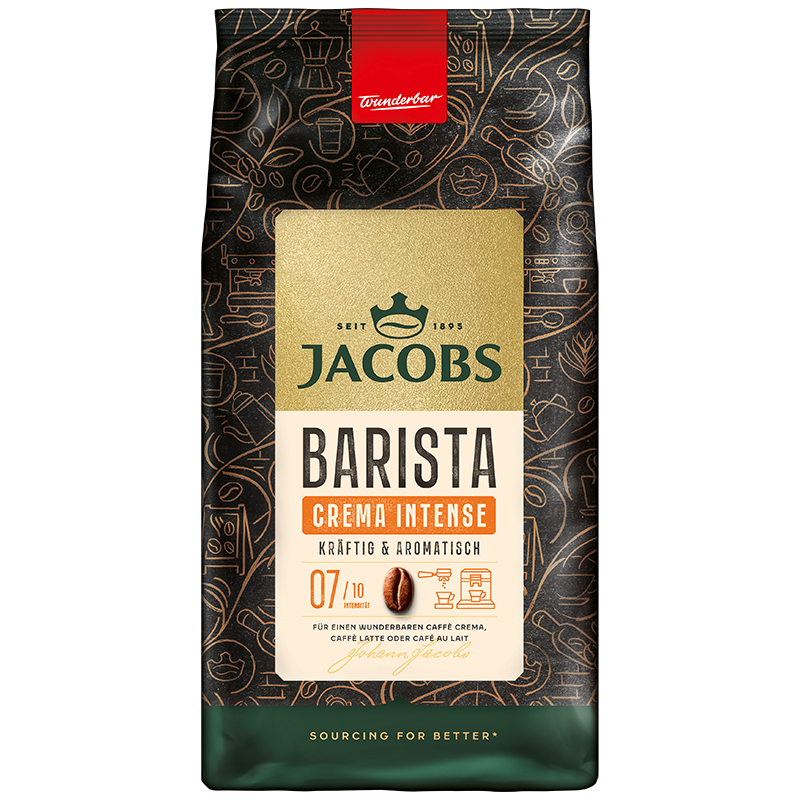 Jacobs Barista Editions Crema Intense koffiebonen (4 X 1 Kilo)