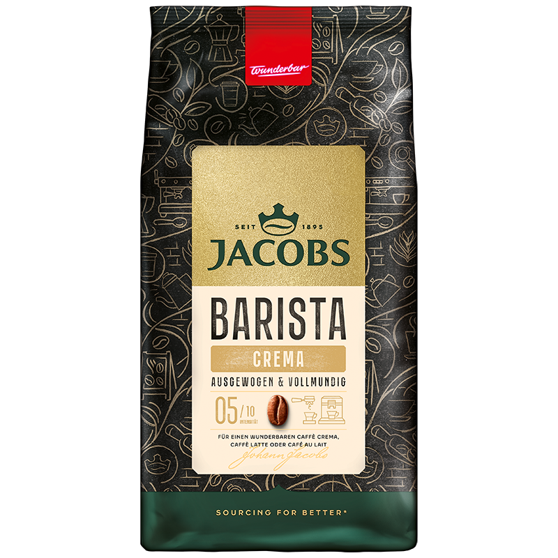 Jacobs Barista Editions Crema Kaffeebohnen (4 x 1 Kilo)