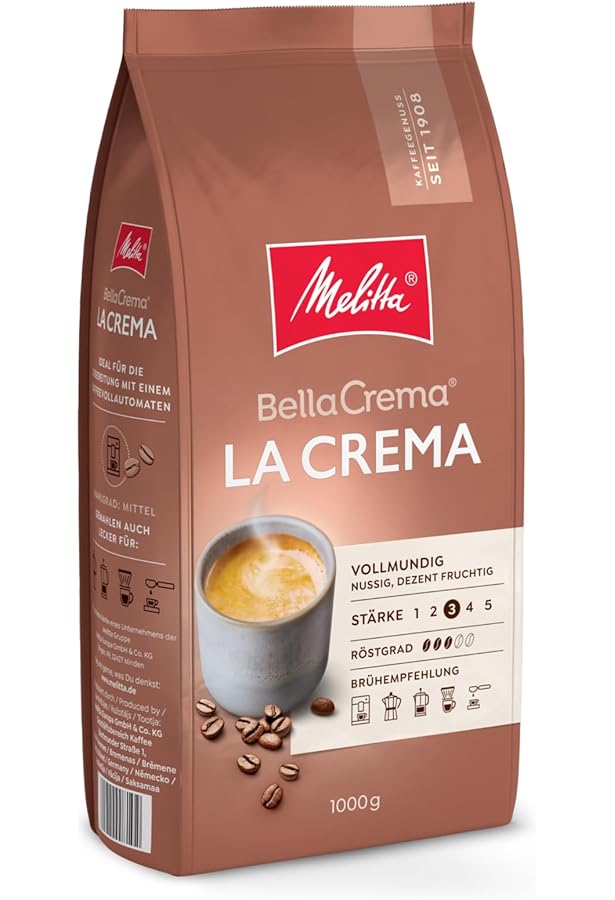 Melitta Bella Crema La Crema Coffee Beans (8 x 1 Kilo)