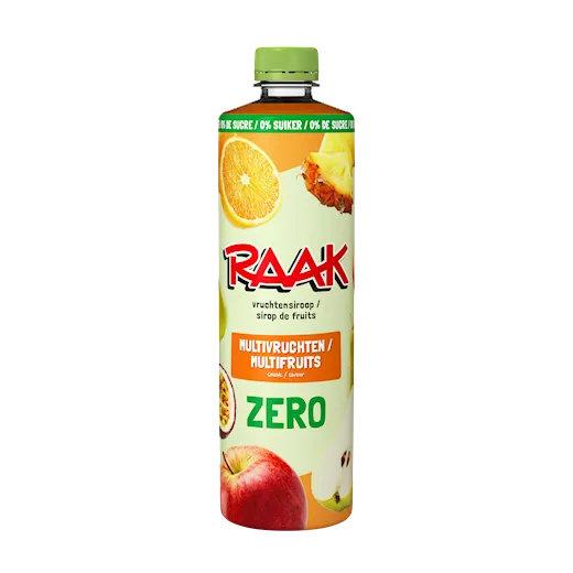 Raak Vruchtensiroop Multivruchten Zero Sugar (6 x 0,75 Liter) Sirup Fruchtmix - Zuckerfrei