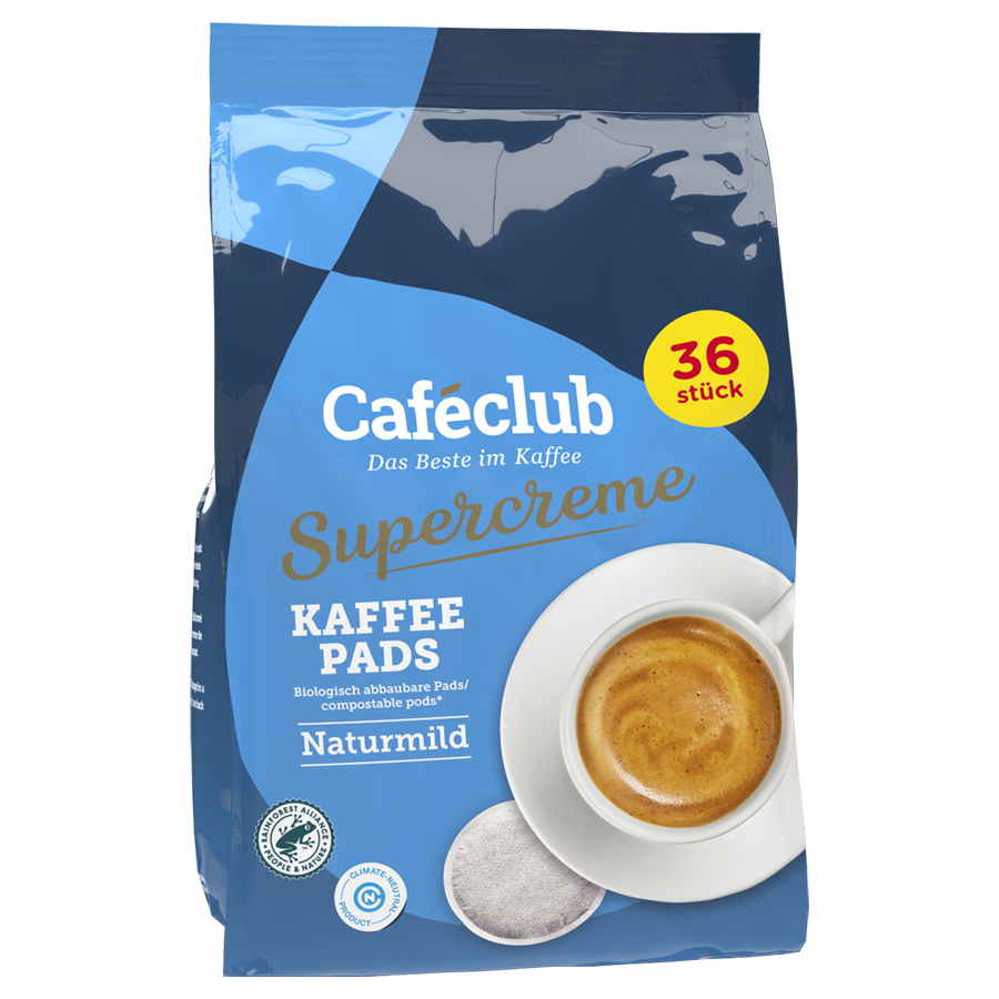 Cafeclub Supercreme Naturmild (10 x 36 Pads) Naturmild