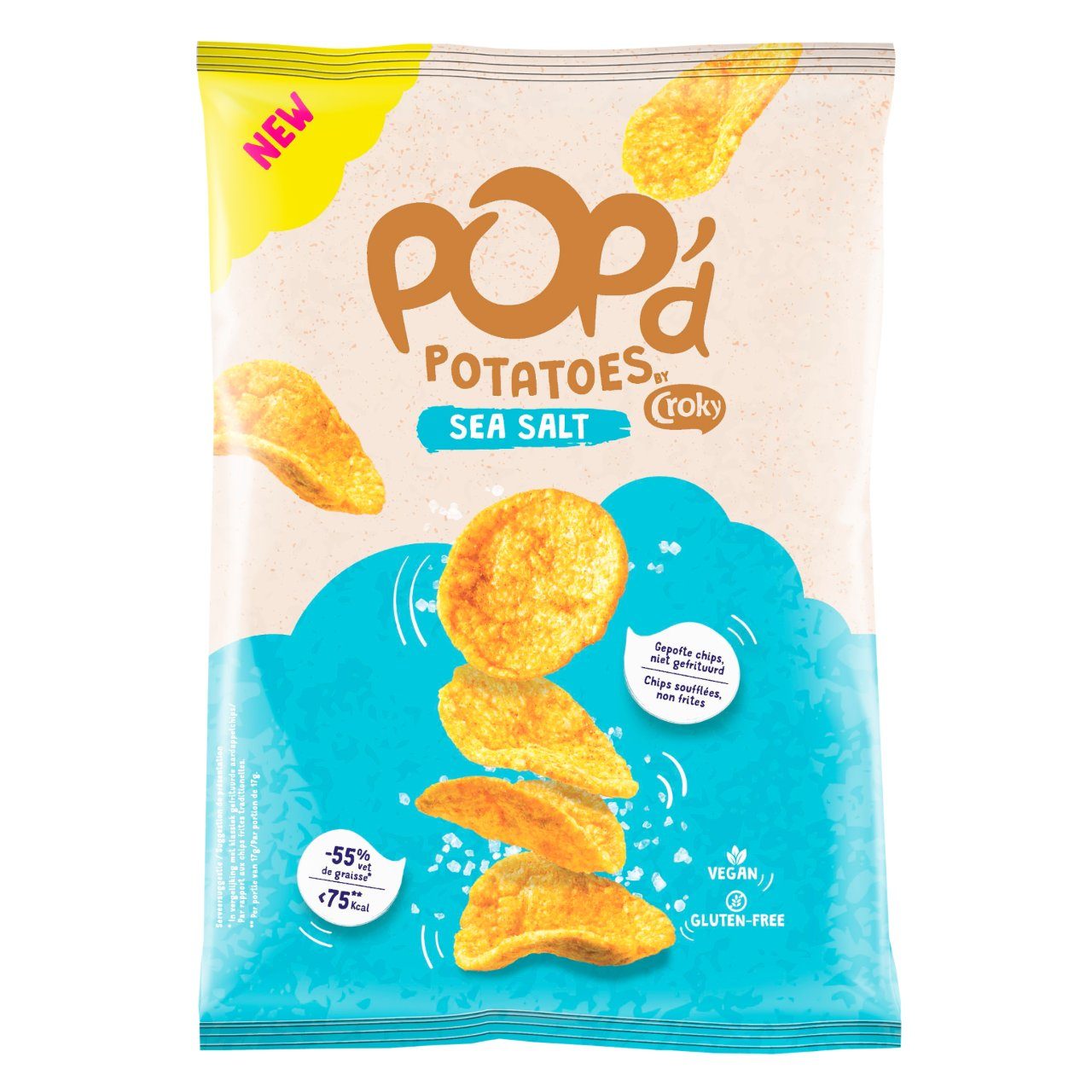 Croky Pop'd Potatoes Sea Salt (24 x 17 gr.)
