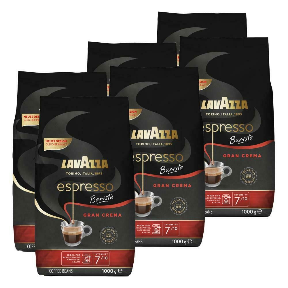 Lavazza Espresso Barista Gran Crema koffiebonen (6 x 1 Kilo)