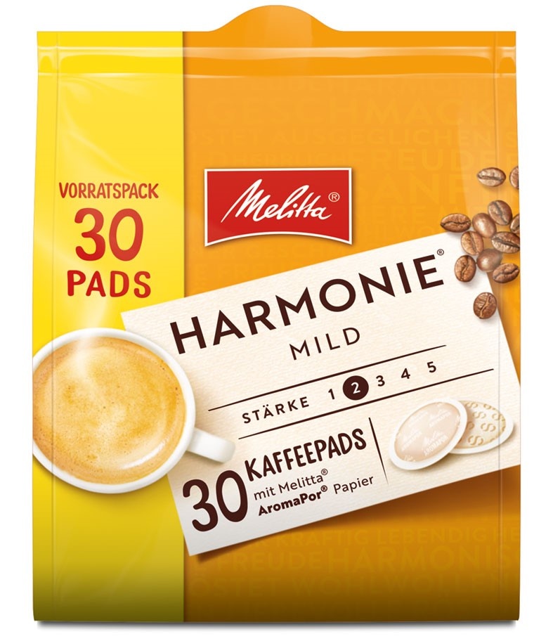 Melitta Cafe Harmonie Naturmild Kaffeepads (10 x 30 Pads)