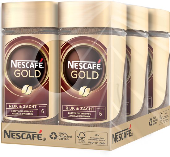 Nescafe Gold Oploskoffie (6 x 200 gr.)