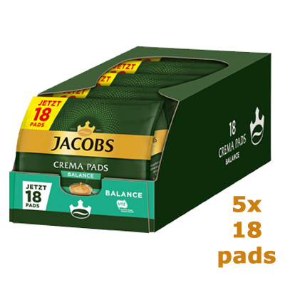 Jacobs Crema Balance UTZ (5 x 18 Pads)