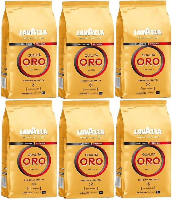 Lavazza Qualita Oro Kaffeebohnen (6 x 1 Kilo)