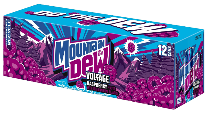 Mountain Dew USA Voltage Raspberry (12 x 0,355 Liter Blik)