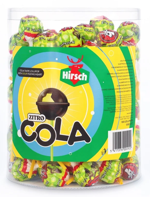 Hirsch Zitro Cola Lolly (100 pcs.) Lutscher