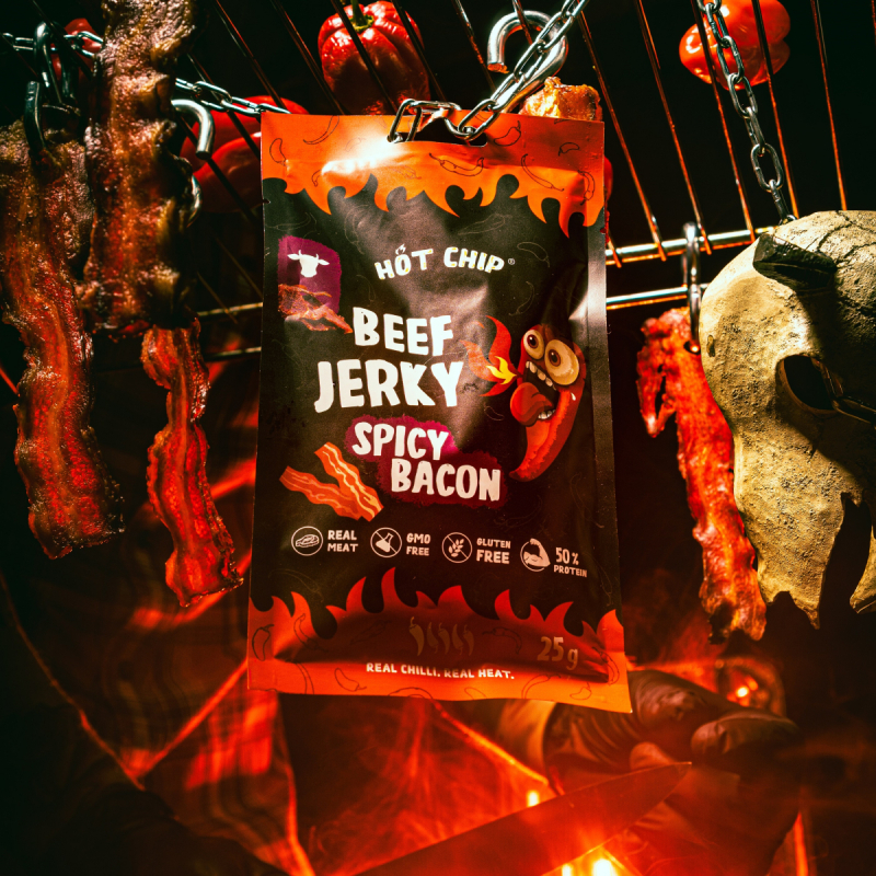 Hot Chip Beef Jerky Spicy Bacon (20 x 25 gr.)