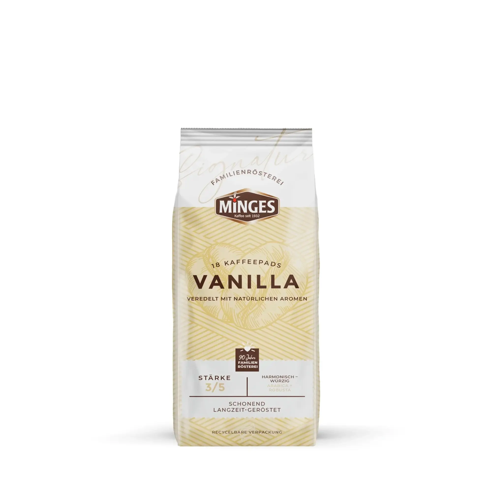 Minges Padines French Vanilla Koffiepads (6 x 18 stuks)