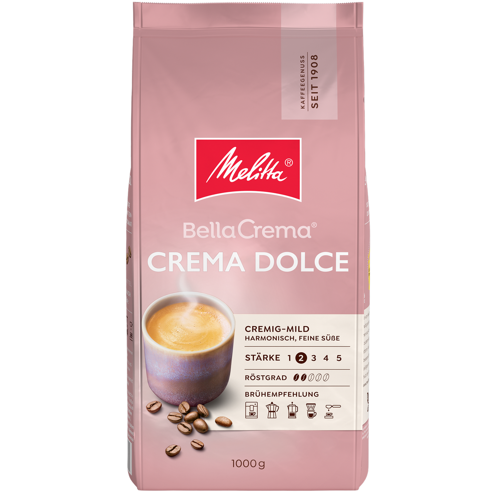 Melitta Bella Crema Crema Dolce Kaffeebohnen (8 x 1 Kilo)