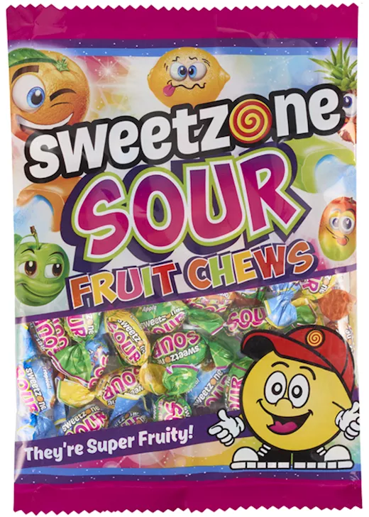 Sweetzone Sour Fruit Chews (12 x 180g)