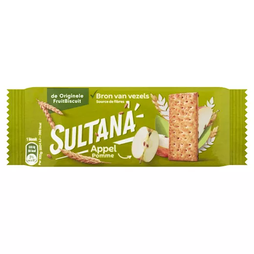 Sultana Fruitbiscuit Appel 3-Pack (24 x 43g)