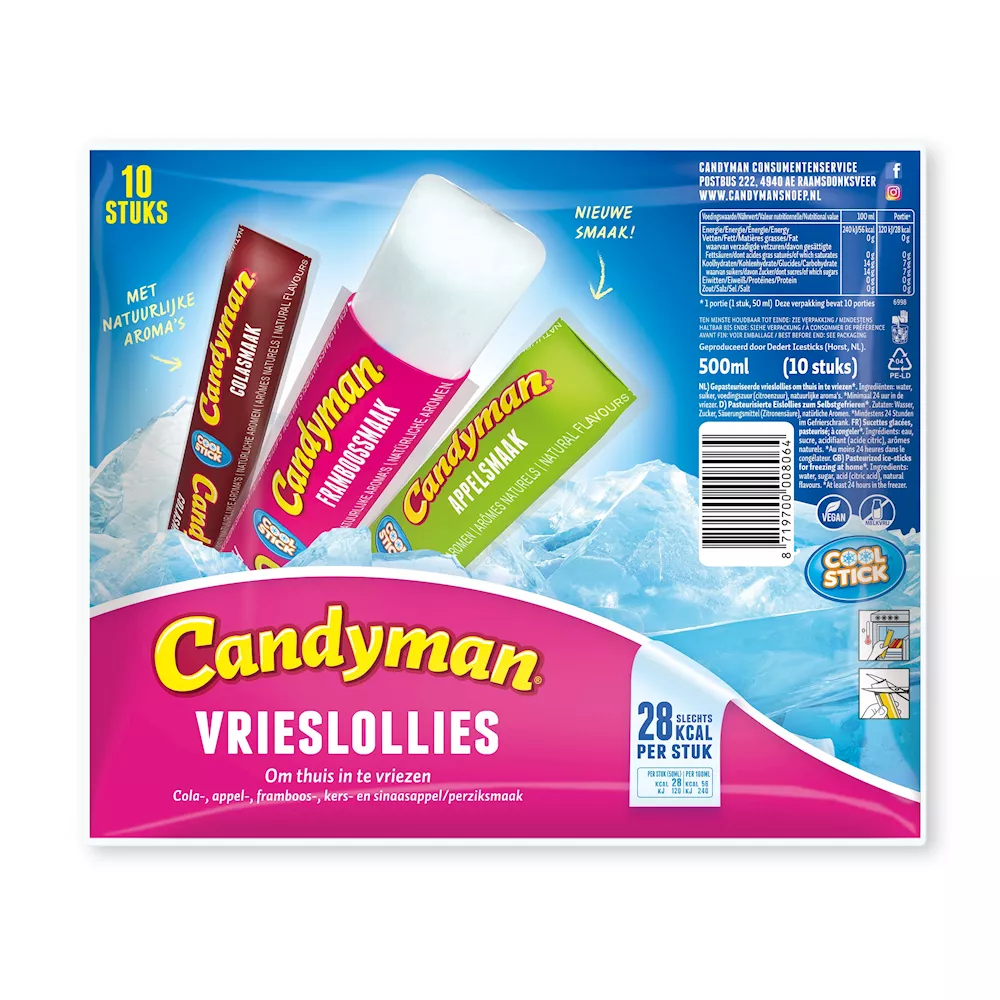 Candyman Vrieslollies (20 x 10 St.) Freeze Pops