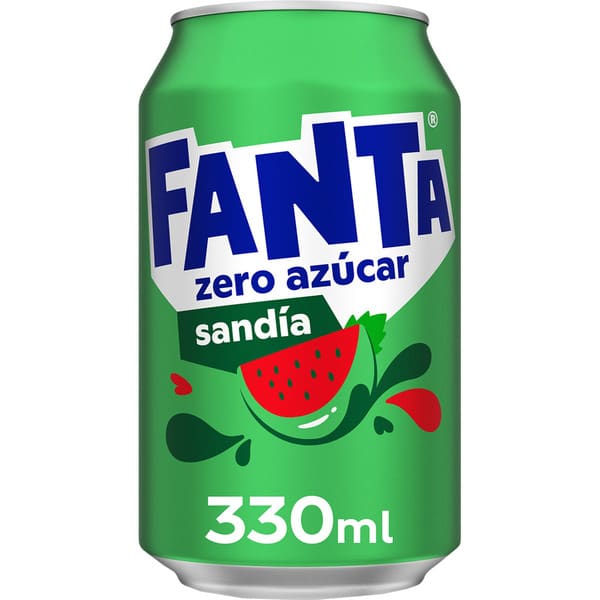 Fanta Sandia Zero Sugar (24 x 0,33 Liter blik ES) Watermeloen