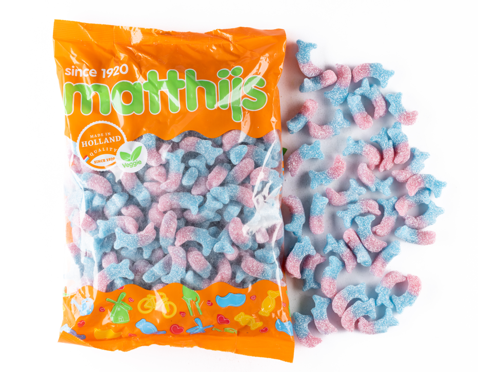 Matthijs Zure Bubblegum Dolfijntjes (1 x 1000g) Veggie