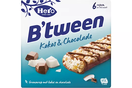 Hero B'Tween Kokos & Chocolade (10 x 6 x 25g)
