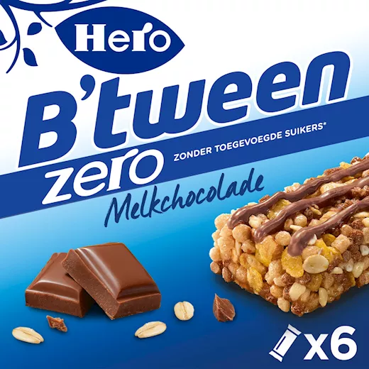 Hero B'Tween Melkchocolade Zero (10 x 6 x 25g)