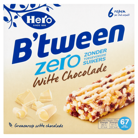 Hero B'Tween Witte Chocolade Zero (10 x 6 x 20g)