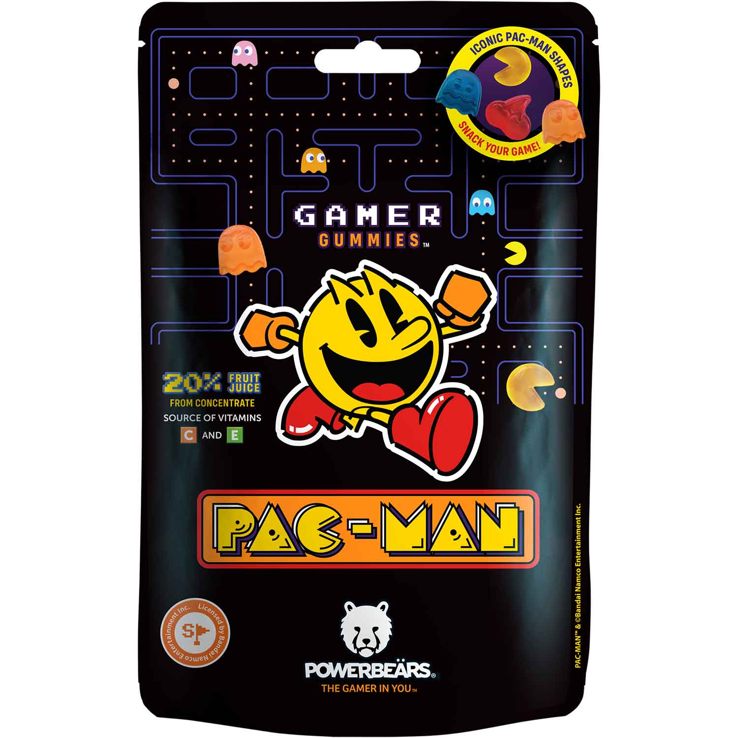 Powerbeärs Pac Man Fruit Gum (6 x 125g)