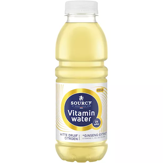 Sourcy Vitamin Water Weiße Traube Zitrone (6 x 0,5 Liter PET-Flaschen)