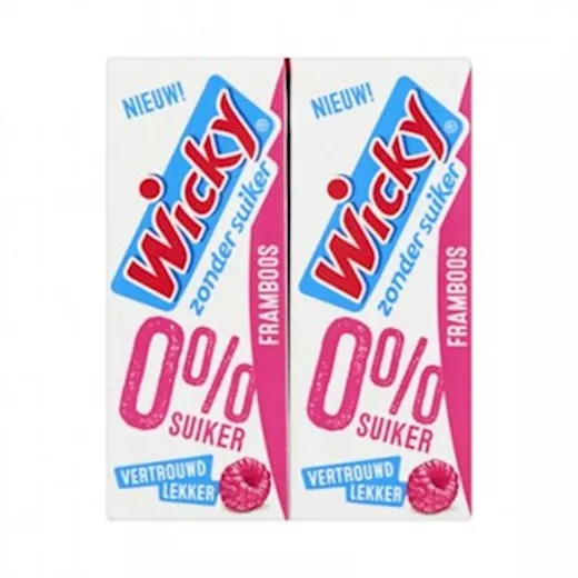 Wicky Framboos 0% (30 x 0,2 Liter drinkpakjes NL)
