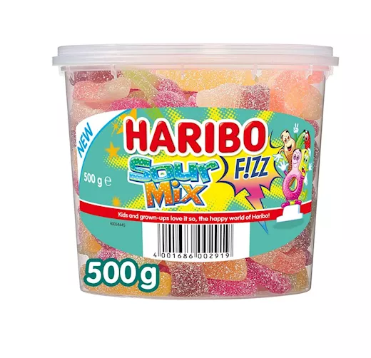 Haribo Sour Mix Fizz Silo (6 x 500g)