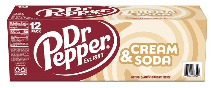 Dr. Pepper USA Cream Soda (12 x 0,355 Liter blik)