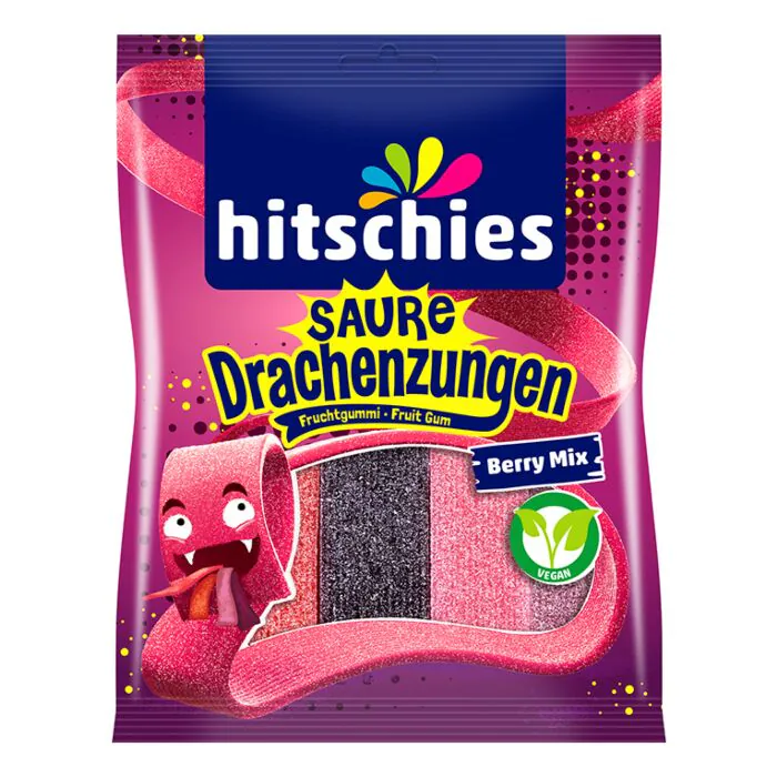 Hitschies Saure Drachenzungen Berry Mix (20 x 125g zakje)