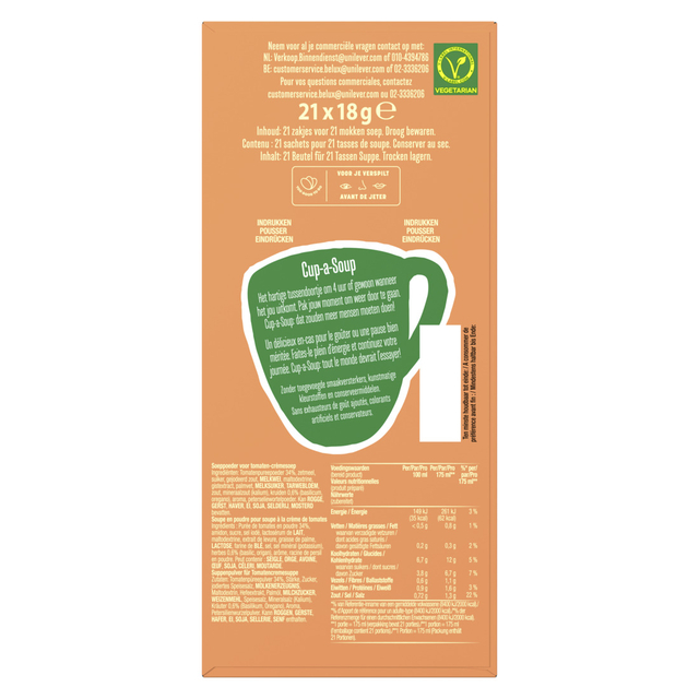 Knorr Cup a Soup Tomatencremesoep (21 x 18 g)
