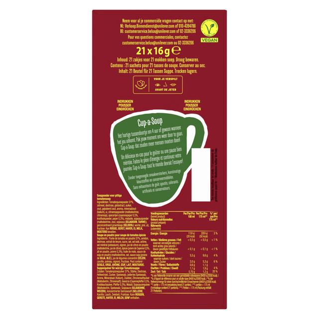Knorr Cup a Soup Pittige Tomatensoep (21 x 16 g)