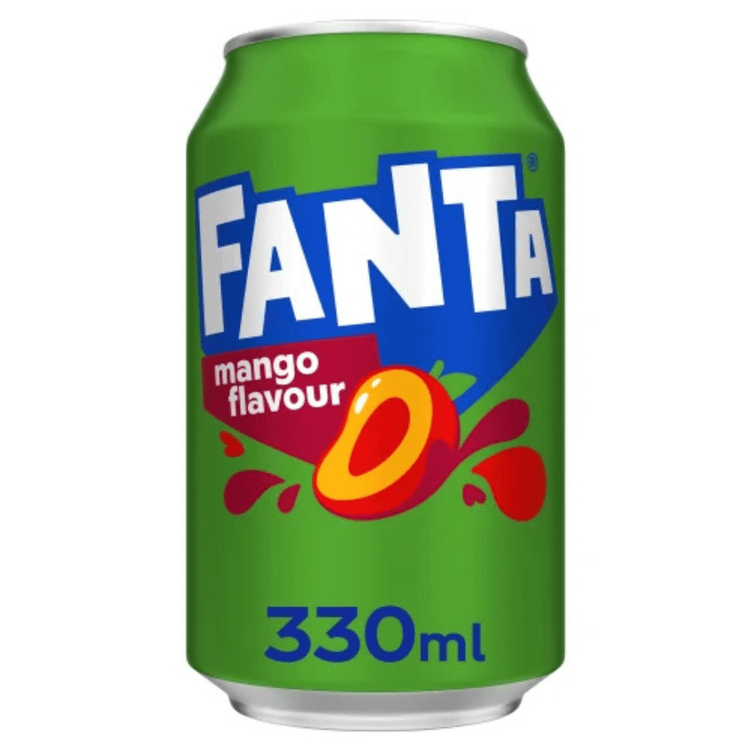Fanta Mango UK Import (24 x 0,33 Liter Blik)