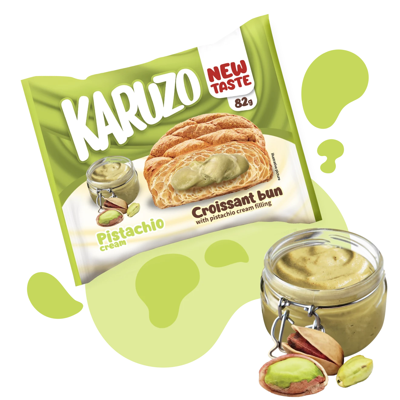Karuzo Pistachio Cream Croissant (24 x 82g)
