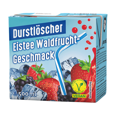 Durstlöscher Eistee Waldfrucht (12 x 0,5 Liter drinkpakjes) IJsthee Bosvruchten