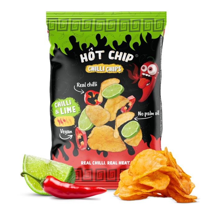 Hot Chip Chilli & Lime Chips (15 x 80g)