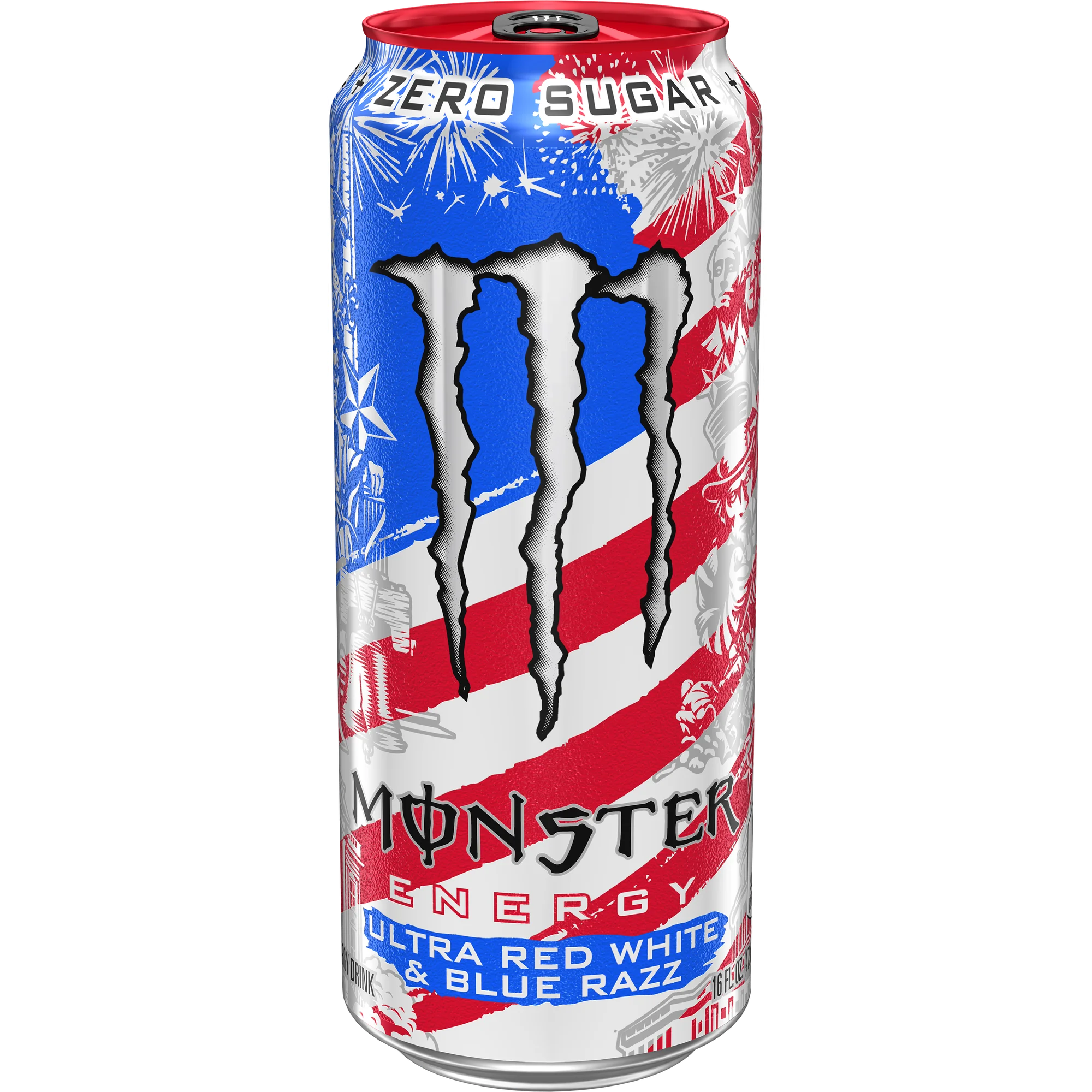 Monster Energy Ultra Red White & Blue Razz (24 x 0,473 Liter Dosen USA)