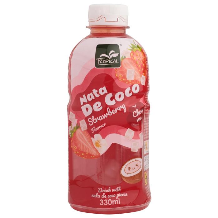 Tropical Nata de Coco Aardbei (12 x 0,33 Liter PET-flessen)