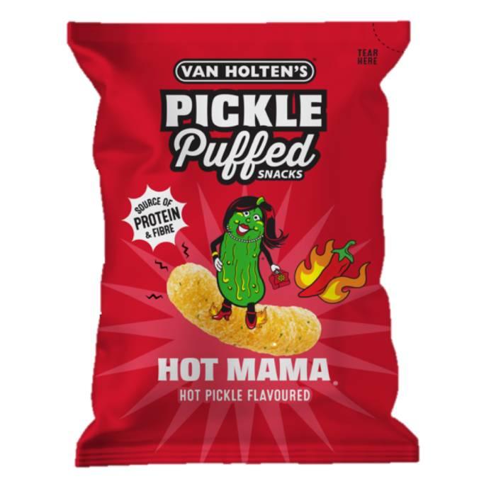 Van Holten's Pickle Puffed Snacks Hot Mama (10 x 90g)